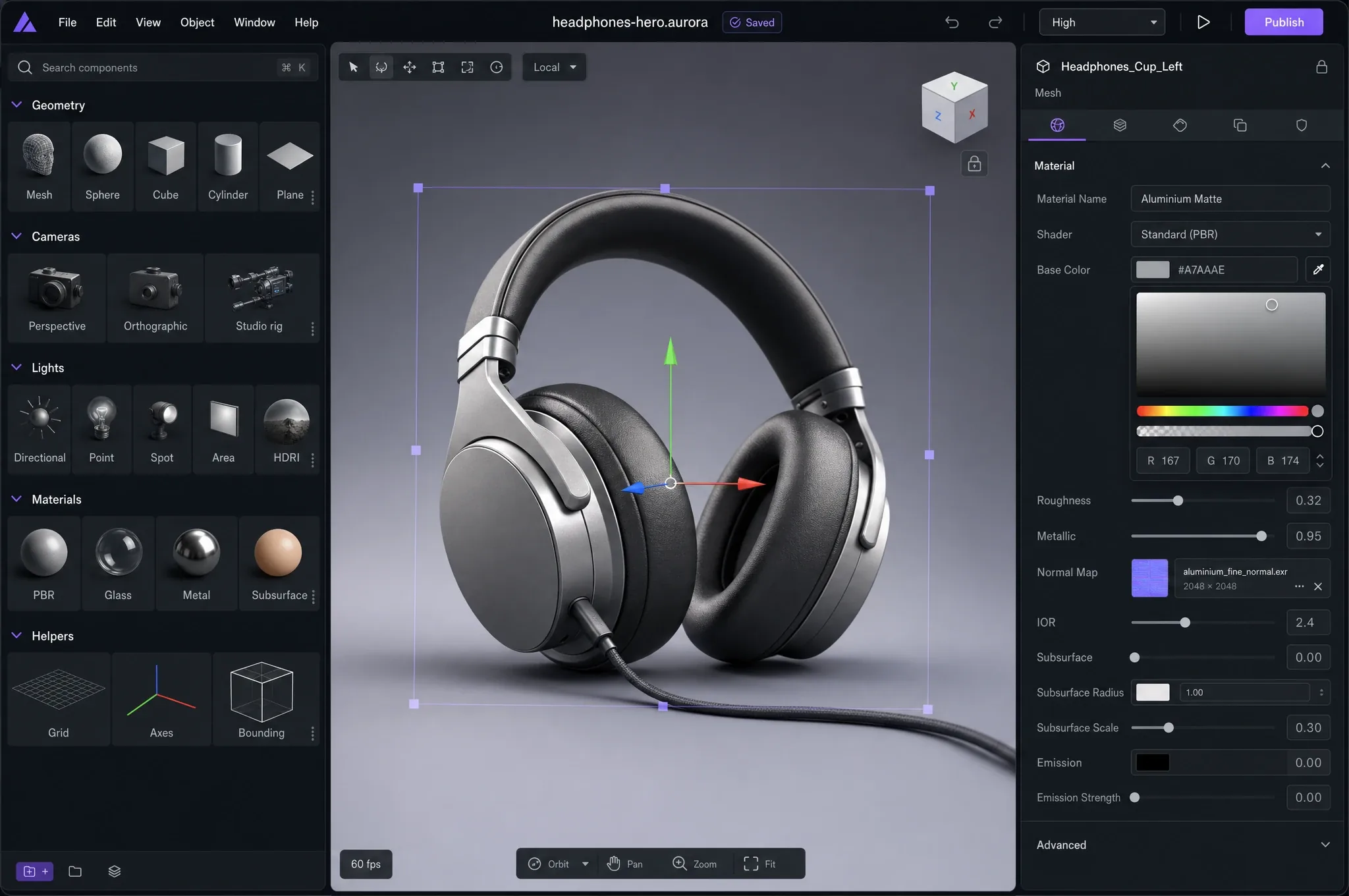 Aurora Studio Interactive 3D Editor